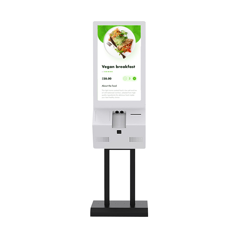 Floor Stand Touch Android/Windows Double Side Vertical Kiosk With Thermal Printer QR Code Scanner