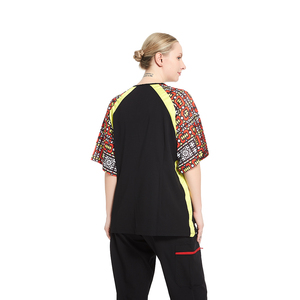 Conjunto de Uniforme Médico con Estampado Tribal Africano para Mujer |   Uniforme Médico Elástico para Clínica Estética, Consultorio Pediátrico, Hospital Veterinario - Product Image 5