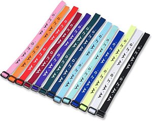 Cinturino personalizzato cinturino da polso jacquard WWJD cosa potrebbe fare gesù bracciali cinturino da polso per regali di eventi della chiesa di raccolta fondi - Product Image 2