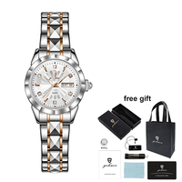 Gohuos 7808 Jam Tangan Wanita Mewah Trendi Baru Tahan Air Jam Tangan Quartz Asli untuk Wanita Perempuan Remaja Reloj Kotak Tas Hadiah