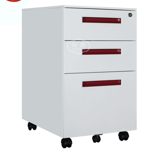 Armoire à dossiers blanche à ouverture latérale, 3 tiroirs, meuble mobile en métal - Product Image 5