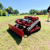 Robot de tonte tout-terrain télécommandé avec chenilles en caoutchouc, homologué EPA, pour l'ingénierie agricole et la construction