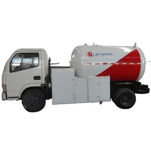 Dongfeng 4*2 5.5m3 Mini Propana LPG Tanker Pompa Dispenser Ponsel Pengisian Bahan Bakar Gas Truk untuk Nigeria
