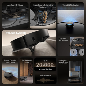 DREAME X50 Pro全自動掃除機25KPaウェットドライホーム使用強力自動クリーニングロボットとモップ機能 - Product Image 6