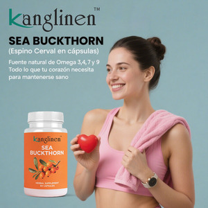 Suporte orgânico do sistema digestivo e imunológico Alto antioxidante Superfood Sea Buckthorn Berry Cápsulas - Product Image 2