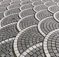 Pavés en granit gris durable de qualité supérieure, fournis par l'usine PerfectStone, pour les cours commerciales, les centres de villégiature, les allées et la décoration extérieure des paysages.