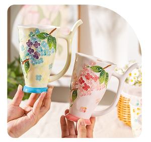 <span class=keywords><strong>Taza</strong></span> de Paja <span class=keywords><strong>Pintada</strong></span> <span class=keywords><strong>a</strong></span> <span class=keywords><strong>Mano</strong></span> con Color Bajo Esmalte MM - <span class=keywords><strong>Taza</strong></span> Grande Floral para Jugo, Uso Diario, <span class=keywords><strong>Taza</strong></span> de Cerámica <span class=keywords><strong>Artesanal</strong></span> - Product Image 2