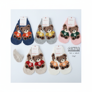 Cartone animato donna calze da barca 10 stili in una scatola ricamata con stampa animalier leggero traspirante lunghezza alla caviglia Design personalizzato Logo - Product Image 1