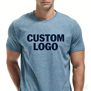 Premium 100% Cotton Men's Summer Short Sleeve <b>Hip</b> Hop T-Shirts High Quality Casual Regular Fit Breathable Solid Knitted Canvas - Product Image 1