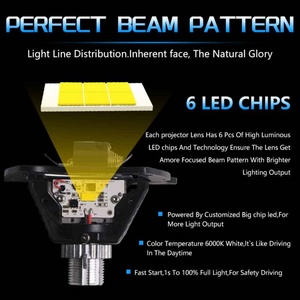 SANVI 3 Inch S7 55W Super Bright 6000K LED Projector Lens Headlight Auto Parts for Honda 12V Headlights Auto System Bulbs - Product Image 3