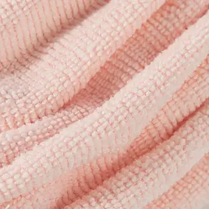 GLOWAY Produits de soin de la peau Bandeau de beauté rose à large bande Bandeau élastique en microfibre pour le lavage du visage pour femmes Spa