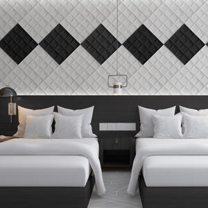 Pads muraux 3D auto-adhésifs en forme <span class=keywords><strong>de</strong></span> grille |   Décoration douce anti-collision pour chambre d'enfant, tête <span class=keywords><strong>de</strong></span> <span class=keywords><strong>lit</strong></span> et murs en tatami - Product Image 3