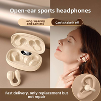 Écouteurs sans fil à clip les plus vendus, non intra-auriculaires, à conduction osseuse, HiFi, suppression du bruit, 400 mAh, tactiles, pour le sport