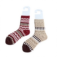 Chaussettes personnalisées en gros, motif rétro nordique, chaussettes en polaire vintage Phénix, respirantes et chaudes, chaussettes mi-mollet pour femme, pour l'hiver et le quotidien