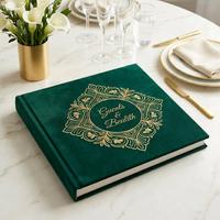 Livre d'or personnalisé imprimé et relié, doux au toucher, pour funérailles 2026 – Cadeau de condoléances personnalisé rouge