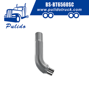 Coude d'échappement de camion semi-remorque BS-BT6560SC en acier chromé à 60 degrés - Product Image 2