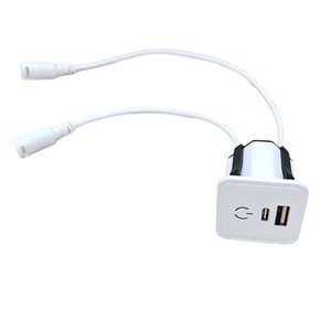 แท่นชาร์จแบบฝังในตัวพร้อมสวิตช์สัมผัส USB สำหรับเดสก์ท็อป พร้อมระบบชาร์จเร็วข้างเตียง และแถบไฟมาตรฐานเกาหลี รุ่น K0123 - Product Image 5