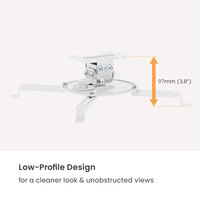 Support de projecteur universel pour plafond en acier blanc à rotation à 360 degrés, économique et discret