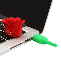 Gitra Flashdisk bunga USB 2.0, Flash Pen drive 2GB 4GB 8GB ROM 32GB 128GB 16GB 64GB stik memori tanaman