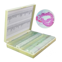 Medical Research 100pcs Biology Prepared Microscope Histology Slides Set in Plastic Box