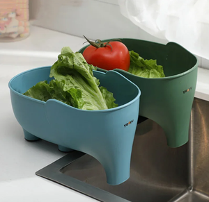Cesta de Drenaje Vertical Multifuncional con Forma de Elefante para Cocina, Cesta para Lavar Frutas y Verduras, Cesta de Almacenamiento, Colador de Drenaje - Product Image 4