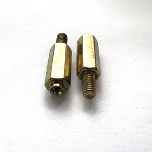 สตั๊ดทองแดงชุบหกเหลี่ยม เมตริก B1=1.25D เกลียวขวา ปลายข้างเดียว เกรด A เหล็ก Q235 สำหรับอุตสาหกรรมการบินและอวกาศ OEM - Product Image 1