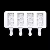 Moule à glace en silicone de qualité alimentaire, en forme de cube, pour sucettes glacées, sorbet, outil de décoration de gâteaux durable, fournitures