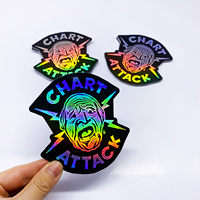Autocollants holographiques en vinyle imperméable, impression personnalisée de logo, adhésifs, décoration laser arc-en-ciel, étiquettes hologrammes découpées, pack d'autocollants