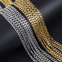 Venta al por mayor de joyería de moda Ason, collar de cadena cubana gruesa de acero inoxidable con baño de oro de 18 quilates PVD, estilo punk, unisex, para fiestas.