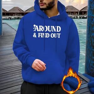 Sudaderas con Capucha Extra Grandes Unisex de Alta Calidad, Logotipo Personalizado, Lisas, Mezcla de Poliéster/Algodón Grueso, Transpirables, Resistentes al Viento, para Invierno - Product Image 1