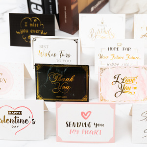 Tarjetas <span class=keywords><strong>de</strong></span> Felicitación Plegables Impresas a Color al por Mayor, Tarjetas <span class=keywords><strong>de</strong></span> Agradecimiento para Bodas, Cumpleaños, San Valentín y Todas las Ocasiones - Product Image 1