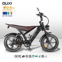 Bicicleta Eléctrica Híbrida con Llantas Gruesas, 250W, Bicicleta Eléctrica Urbana, Bicicleta Eléctrica de Carretera, OUXI GT20, Almacén en la UE