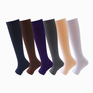 Calcetines de Compresión de Alta Elasticidad, Medias de Color Sólido, Imitación de Nailon, para Deportes al Aire Libre, Yoga, Unisex - Product Image 1
