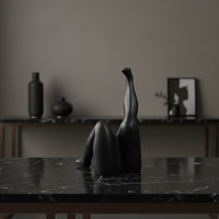 Moderne Minimalistische Nordische Geometrische Abstrakte Figur Umweltfreundliche Handbemalte Harz-Skulptur Dekoration