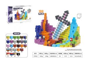 100 pezzi nuova fabbrica costruire il <span class=keywords><strong>mondo</strong></span> regali per bambini giocattoli educativi blocchi di costruzione magnetici giocattoli per bambini come regalo - Product Image 2