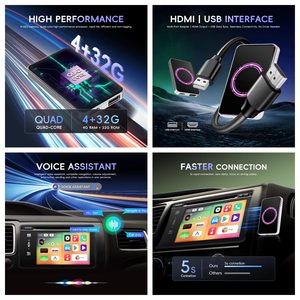 กล่อง Podofo Android Carplay AI 4 คอร์ 4+32G รองรับ Wireless CarPlay Android Auto 3 in 1 พร้อม Youtube WiFi BT Adapter USB Dongle - Product Image 3