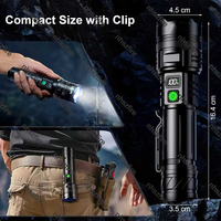 Lampe de poche extérieure en alliage d'aluminium Offre Spéciale avec écran d'affichage Portable 5000mah batterie externe multifonction pour Camping d'urgence