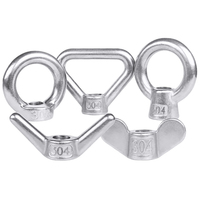 Yaente Factory 201/304 Stainless Steel Wing Nut Hand Twist Mechanical Installation M6-M12 Claw Wing Nut