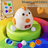 Jeu d'œufs à assortir Montessori, 24 pièces, reconnaissance des couleurs et des formes, jouet éducatif sensoriel pour les tout-petits de 18 mois et plus