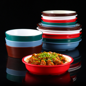 Fabricant d'assiettes profondes en plastique mélaminé Bol à <span class=keywords><strong>poke</strong></span> rond <span class=keywords><strong>Assiette</strong></span> à riz pour dîner - Product Image 5
