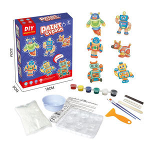 Ensemble de plâtre peint bricolage cadeaux de noël <span class=keywords><strong>pour</strong></span> enfants graffiti <span class=keywords><strong>dinosaure</strong></span> animal gâteau modèle coloriage jouer maison peinture jouet <span class=keywords><strong>pour</strong></span> enfants - Product Image 4