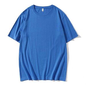 100% coton doux tricoté surdimensionné Logo t-shirts sur mesure T-shirts pour hommes avec sérigraphie unique couleur unie de haute qualité - Product Image 4