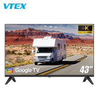 43 "RV Goo-gle Smart TV 4K UHD 2G 8G Chromecast Marine Caravan Android Television Set Camping Outdoor 12V DC Car TV