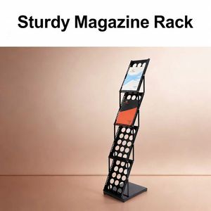 Support de littérature polyvalent et fin en fer noir, design durable pour la clinique, l'hôtel, la salle de conférence, l'organisation de documents - Product Image 5