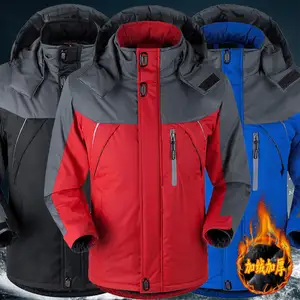 Men Winter Thick Velvet Windproof Down Coat High Quality Male Waterproof Jacket