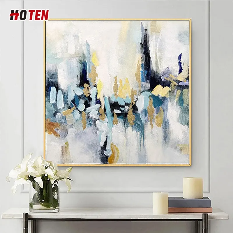 Pure hand-painted abstract oil painting simple living room sofa background hanging mural office decoration painting