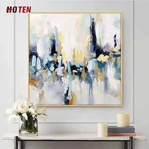 <span class=keywords><strong>Pintura</strong></span> al óleo abstracta pintada a mano sobre lienzo paisaje simple para decoración de sala de estar u oficina - Product Image 1