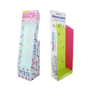 Exhibidores de Cartón Plegables al por Mayor para Tiendas, Exhibidores de Piso con Ganchos, Exhibidores de Cartón Corrugado para Supermercados con Ganchos - Product Image 4