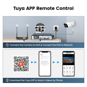 5MP Phát hiện con người 4CH tuya NVR Kit ngoài trời tầm nhìn ban đêm <span class=keywords><strong>IP</strong></span> CCTV <span class=keywords><strong>Camera</strong></span> Set 4 kênh an ninh PoE an ninh Hệ thống <span class=keywords><strong>camera</strong></span> - Product Image 2