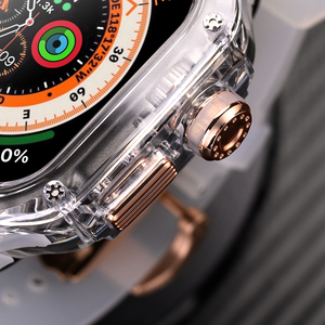 Nuevo Reloj de Pulsera Transpirable con <span class=keywords><strong>Correa</strong></span> de Fluororubber y Hebilla de Acero Inoxidable, Caja <span class=keywords><strong>Transparente</strong></span>, 49 mm, 44/45 mm, <span class=keywords><strong>para</strong></span> <span class=keywords><strong>Apple</strong></span> <span class=keywords><strong>Watch</strong></span> - Product Image 6